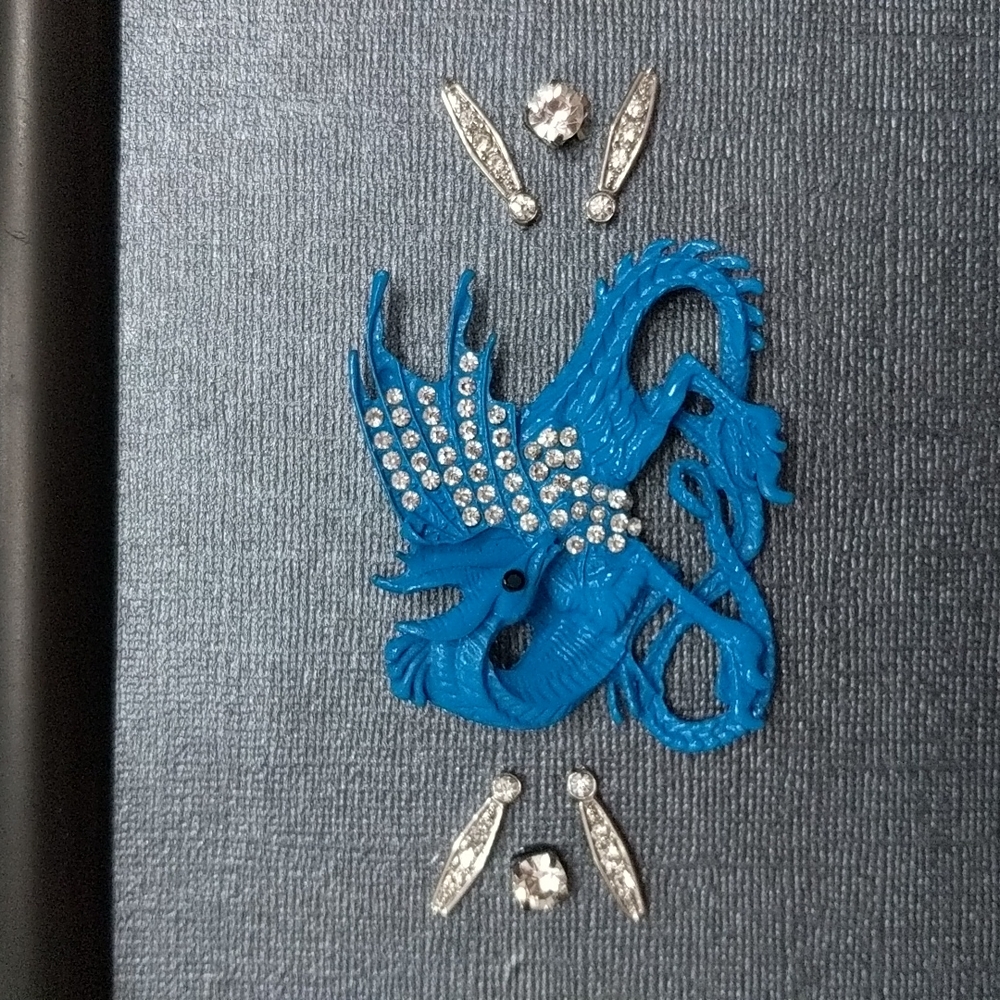 Dragon Art Framed Jewelry Art Jewelry Collage original one-of-a-kind art!